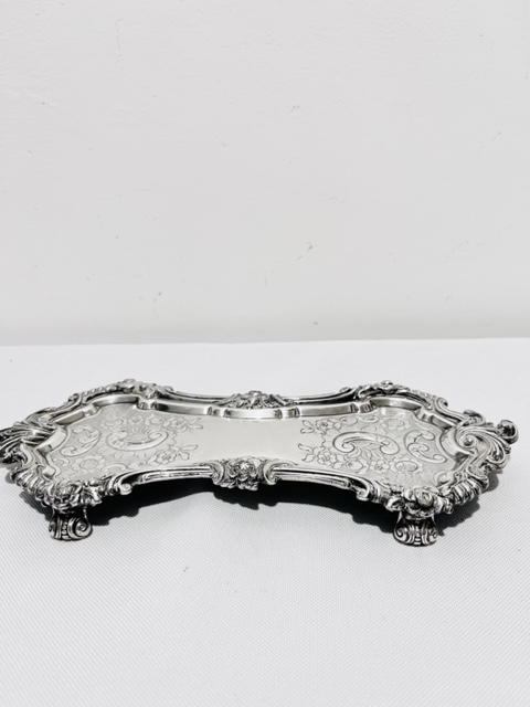 Old Sheffield Plate Shaped Rectangular Snuffer Tray (c.1830)