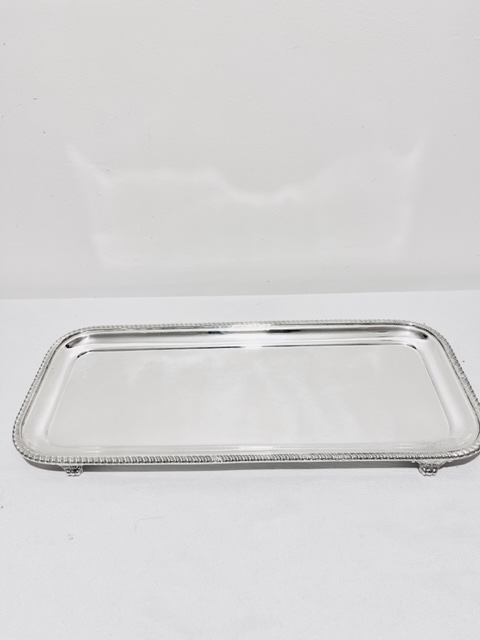 Antique Silver Plated Drinks or Canapé Bar Tray