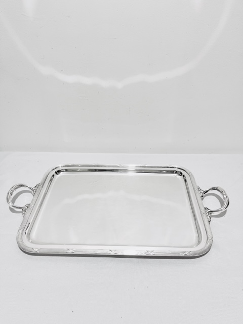 Smart Boldly Mounted Antique Silver Plated Tray Poss. French (c.1900)