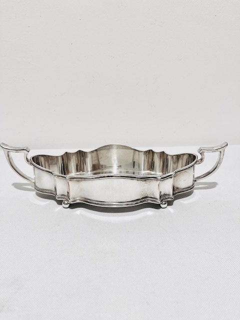 Small Vintage Silver Plated Gallery Tray