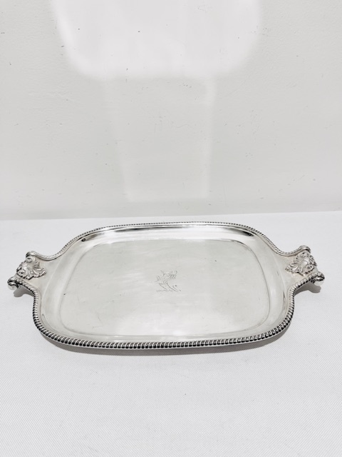 Rectangular Vintage Small Silver Plated Tray (c.1940)