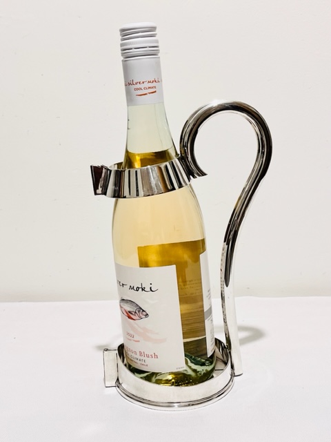 Antique Simple in Design Silver Plated Wine or Port Bottle Holder