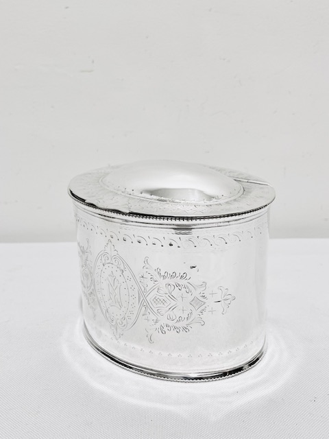 Antique Silver Plated Oval Tea Caddy