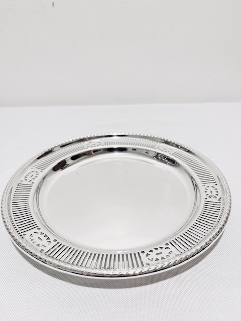 Three Tier Antique Silver Plated Cake Stand