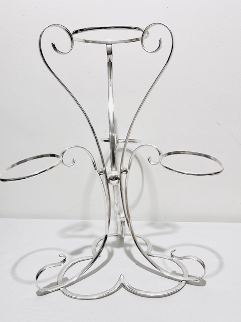 Antique Silver Plated Royal Worcester Flower Pot Stand