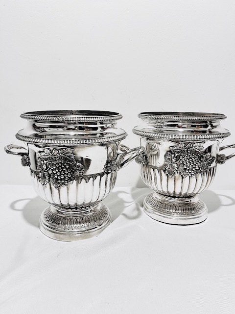 Handsome Pair of Old Sheffield Plate Wine Coolers (c.1820)