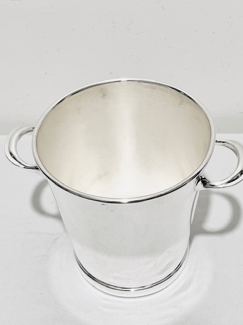 Plain and Simple in Design Antique Silver Plated Ice Pail or Bucket 