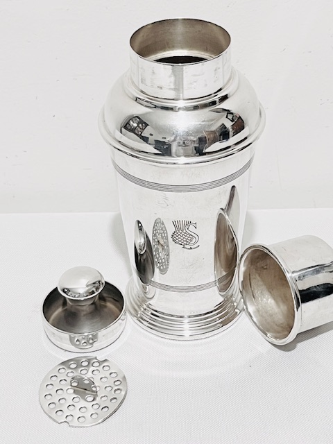 Antique Silver Plated Cocktail Shaker by Goldsmiths & Silversmiths Company