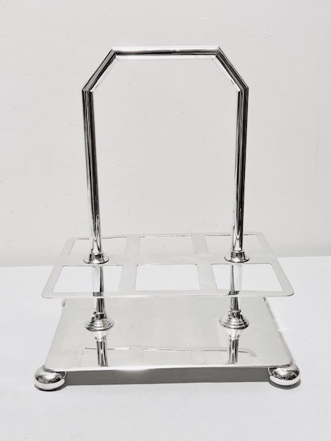 Antique Silver Plated and 6 Bottle Cut Glass Cruet