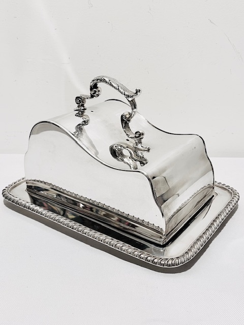 Rectangular Antique Silver Plated Cheese Server Dish