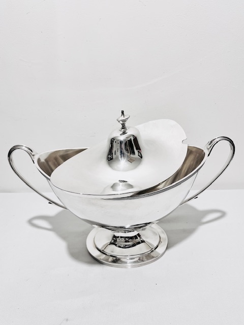 Antique Silver Plated Soup Tureen in the Adams Style