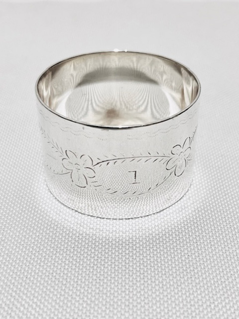Boxed Set of Six Silver Plated Numbered Napkin Rings