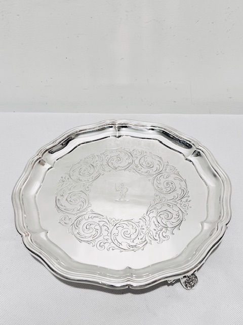 Antique Silver Plated Salver by Elkington & Company