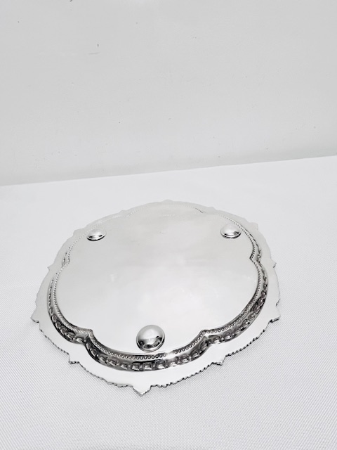 Salver by William Hutton & Sons Mounted with Beads Shells and Leaves