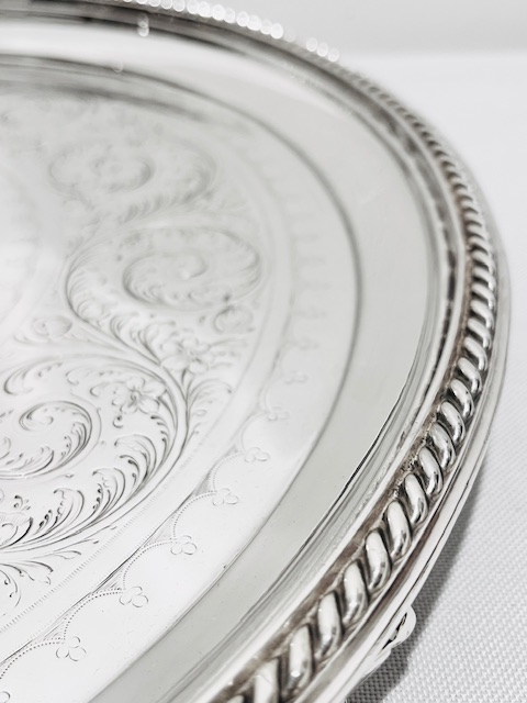 Elkington & Company Antique Silver Plated Round Salver