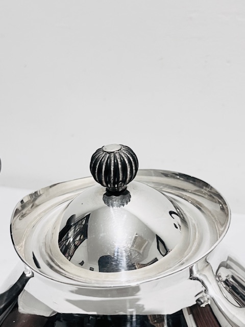 Mid 20th Century Stylish Silver Plated Teaset Retailed by Mappin & Webb