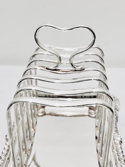 Handsome Antique Silver Plated 6 Section Toast Rack