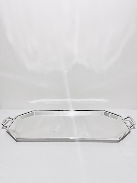 Smart Vintage Silver Plated Plain Design Bar or Sandwich Tray