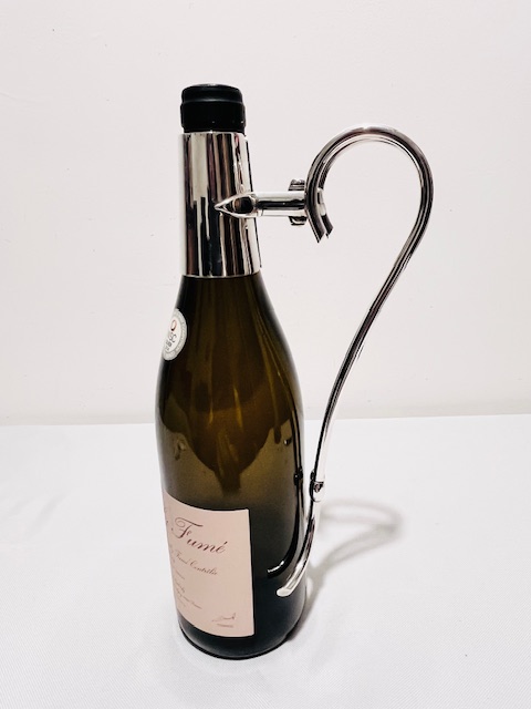 Smart Asprey & Co Antique Silver Plated Wine Bottle Holder