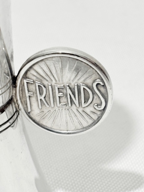 Humorous Novelty Vintage Silver Plated Double Jigger