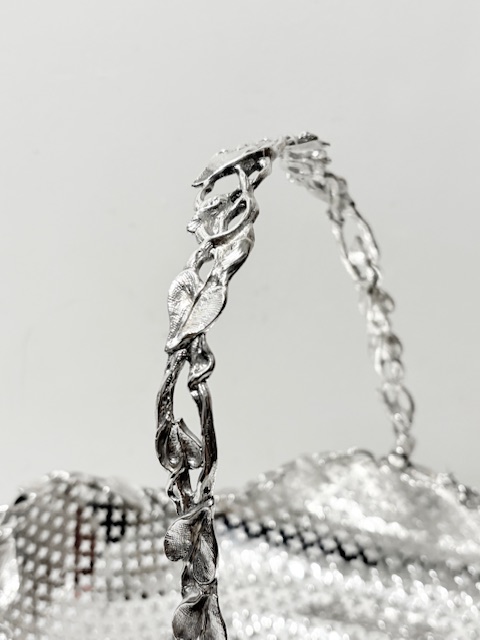 Antique Silver Plated Oval Basket Pierced Throughout Antique Silver Plated Oval Basket Pierced Throughout