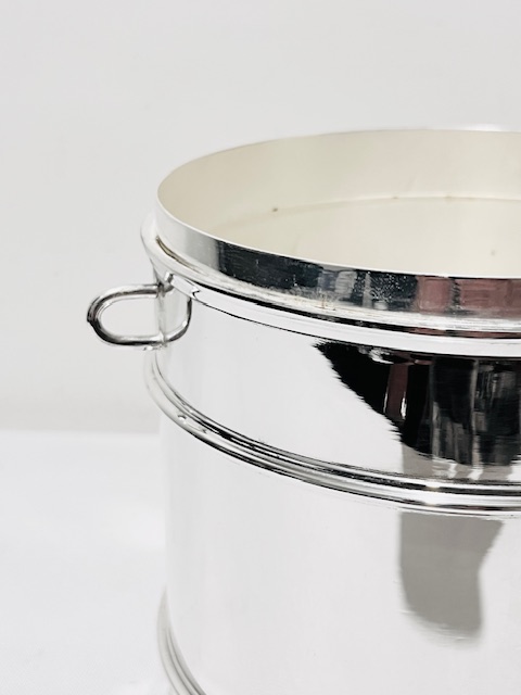 Antique Silver Plated Biscuit Box Modelled as a Lunch Box or Canister Antique Silver Plated Biscuit Box Modelled as a Lunch Box or Canister
