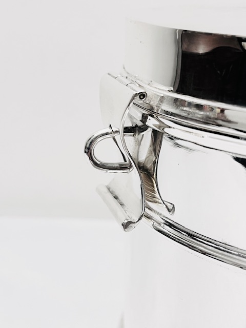 Antique Silver Plated Biscuit Box Modelled as a Lunch Box or Canister Antique Silver Plated Biscuit Box Modelled as a Lunch Box or Canister