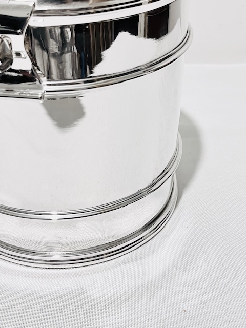 Antique Silver Plated Biscuit Box Modelled as a Lunch Box or Canister Antique Silver Plated Biscuit Box Modelled as a Lunch Box or Canister