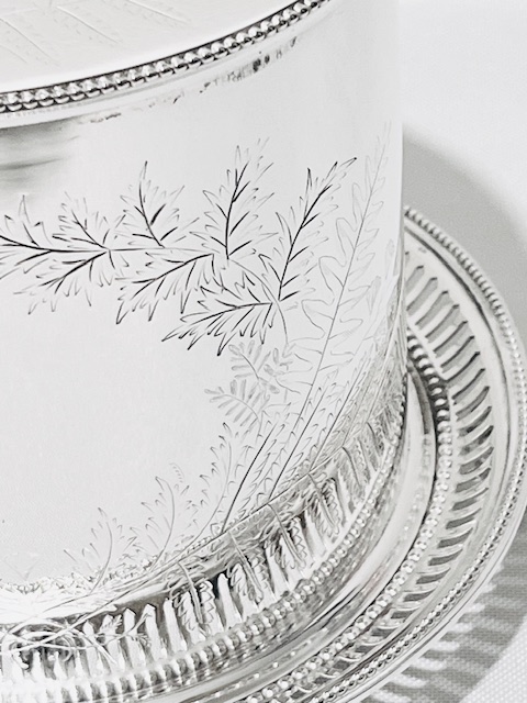 Antique Silver Plated Biscuit Box by Elkington & Company Antique Silver Plated Biscuit Box by Elkington & Company