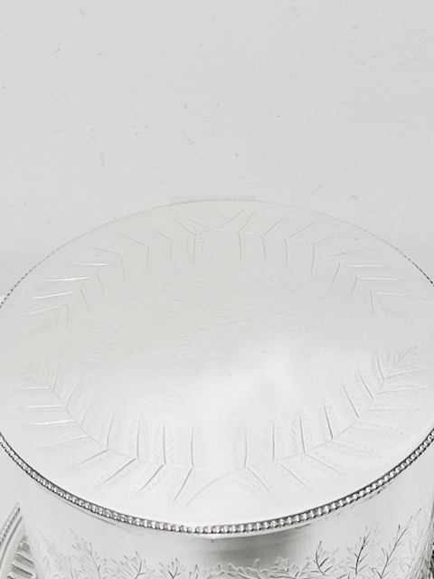 Antique Silver Plated Biscuit Box by Elkington & Company Antique Silver Plated Biscuit Box by Elkington & Company