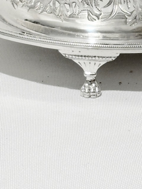 Antique Round James Dixon & Sons Silver Plated Biscuit Box Antique Round James Dixon & Sons Silver Plated Biscuit Box