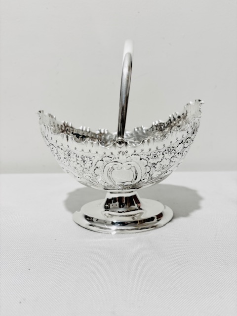 Antique Silver Plated Sugar or Bon Bon Basket