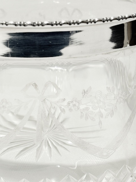 Antique Silver Plated and Cut Glass Salad or Fruit Bowl Antique Silver Plated and Cut Glass Salad or Fruit Bowl