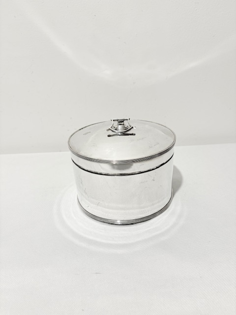 Circular Antique Silver Plated Wafer Box (c.1910)