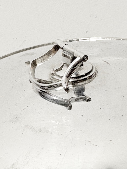 Circular Antique Silver Plated Wafer Box