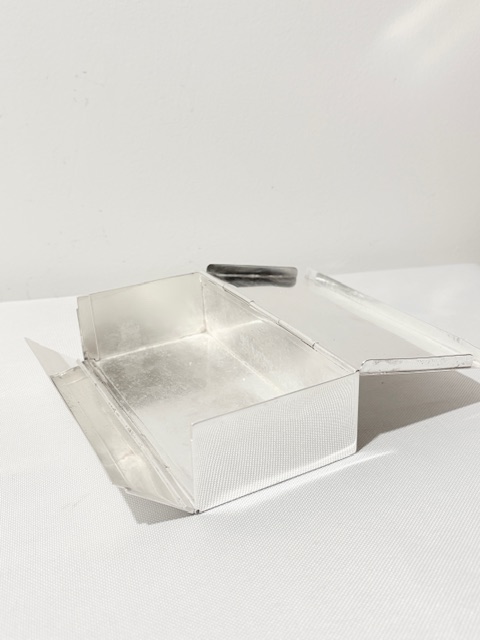 Smart Antique Silver Plated Hinged Sandwich Box Smart Antique Silver Plated Hinged Sandwich Box