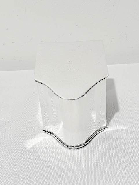 Novelty Antique Silver Plated Tea Caddy Modelled as a Knife Box