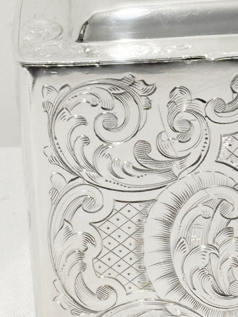 Antique Elkington & Company Rectangular Silver Plated Tea Caddy