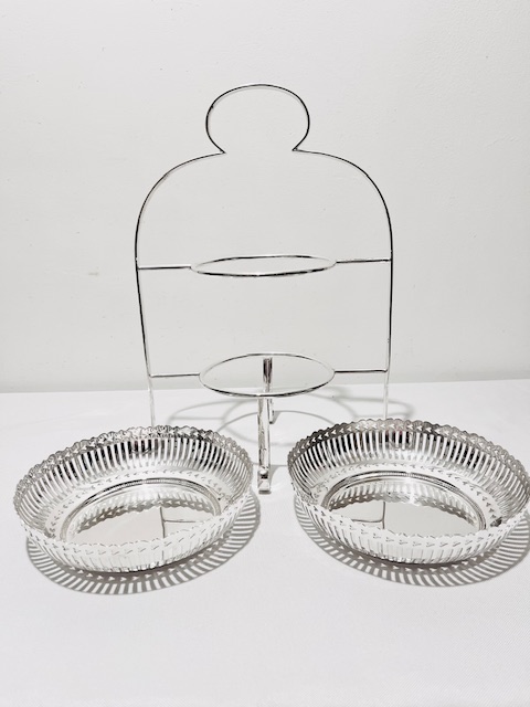 Antique Silver Plated Cake Stand c1910 British Made