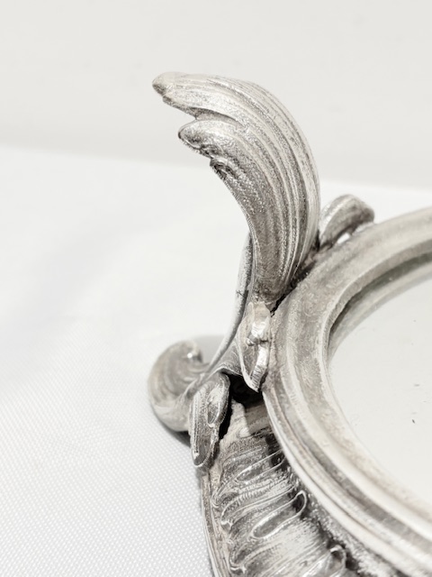 Antique Silver Plated Mirror Plateau or Jardiniere Base