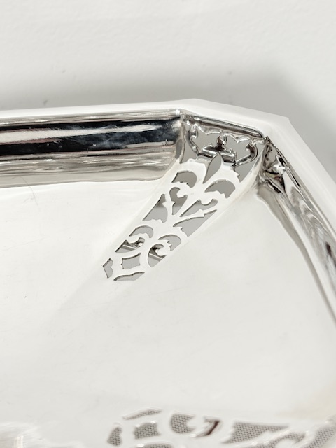 Vintage Silver Plated Two Tier Cake Stand with its Original Plates