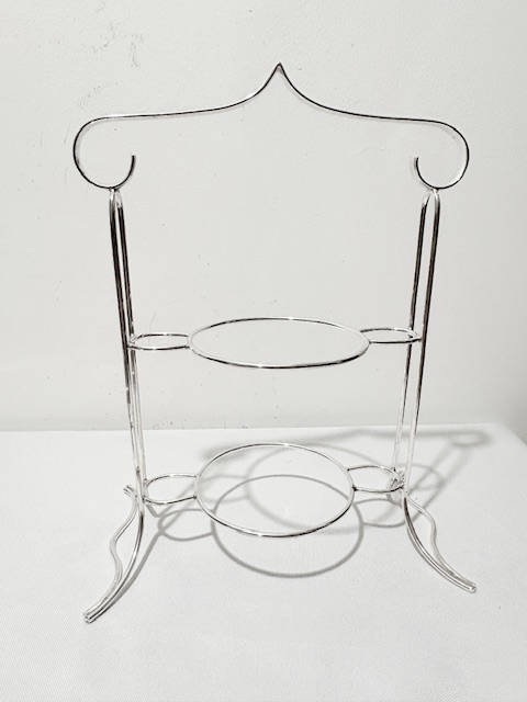 Vintage Silver Plated Two Tier Cake Stand with Original Removeable Plates Vintage Silver Plated Two Tier Cake Stand with Original Removeable Plates