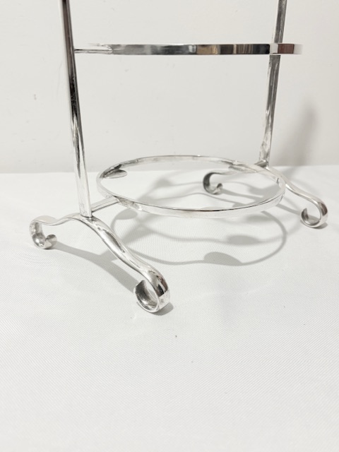 Antique Silver Plated Three Tier Cake Stand with Original Removable Plates Antique Silver Plated Three Tier Cake Stand with Original Removable Plates
