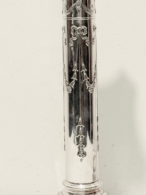 Vintage Pair of Silver Plated Candlesticks with Little Wear