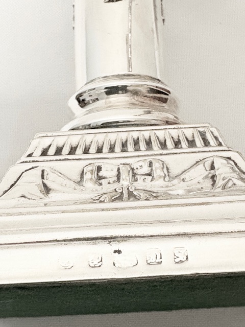 Vintage Pair of Silver Plated Candlesticks with Little Wear
