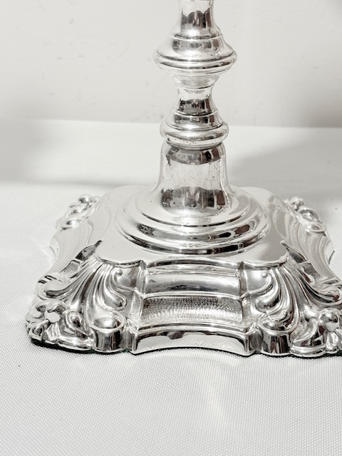 Handsome Pair of Elkington & Co Antique Silver Plated Candelabra Handsome Pair of Elkington & Co Antique Silver Plated Candelabra