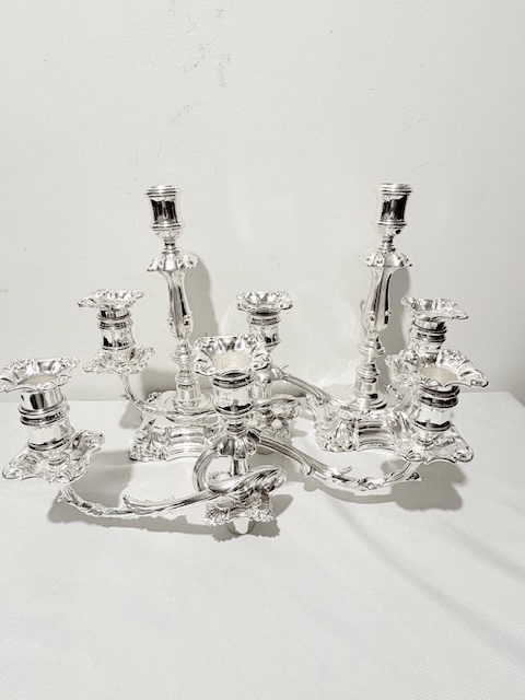 Handsome Pair of Elkington & Co Antique Silver Plated Candelabra Handsome Pair of Elkington & Co Antique Silver Plated Candelabra