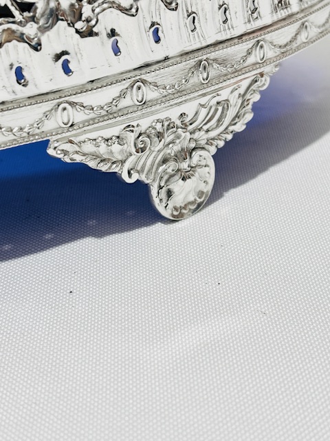 Fabulous Quality Large Antique Silver Plated Jardiniere or Table Centrepiece