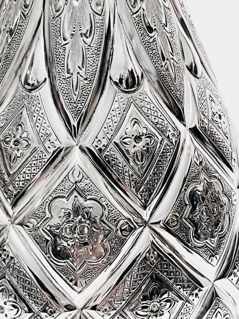Handsome Antique Silver Plated Claret Jug with Acorn Finial