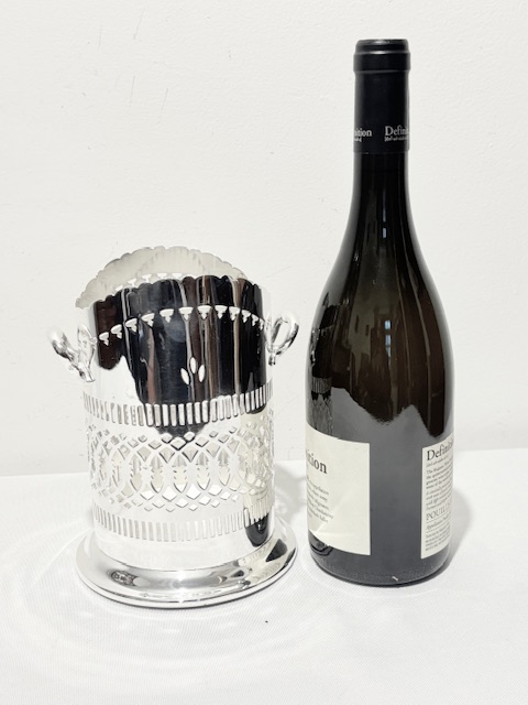 Antique Mappin & Webb Silver Plated Wine Bottle Coaster Sleeve